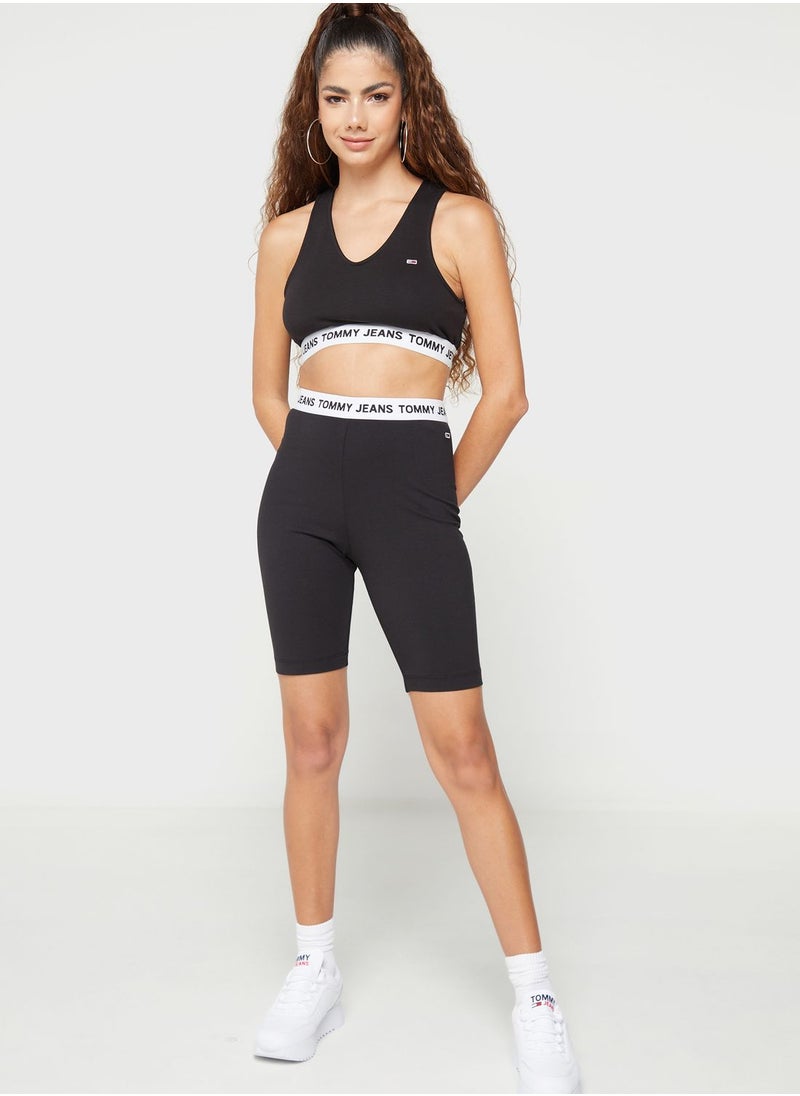 TOMMY JEANS - High Waist Logo Shorts - Image 1