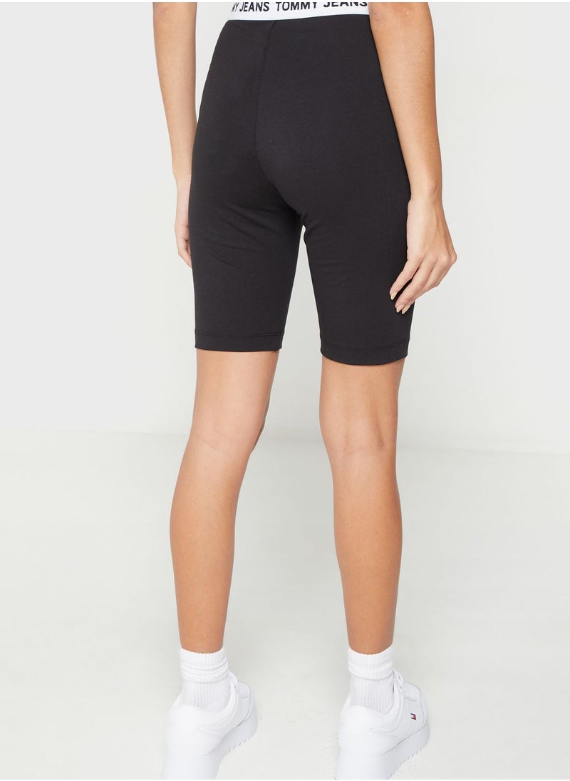 TOMMY JEANS - High Waist Logo Shorts - Image 1