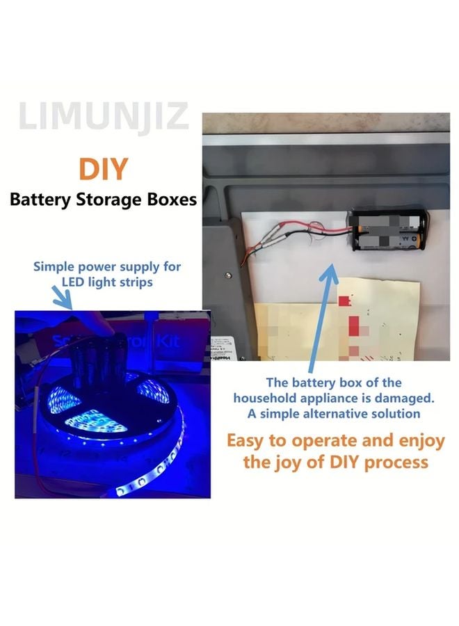 2PCS AAA 1 Slot Battery Holder With Wire DIY Storage Box 1 5V - Image 4