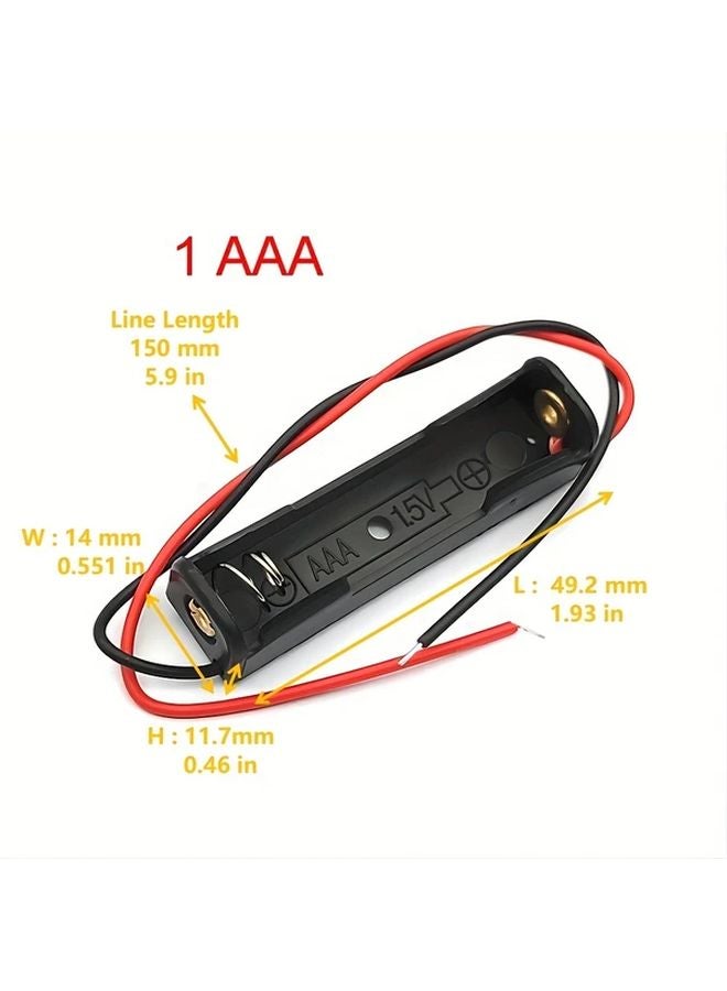 2PCS AAA 1 Slot Battery Holder With Wire DIY Storage Box 1 5V - Image 5
