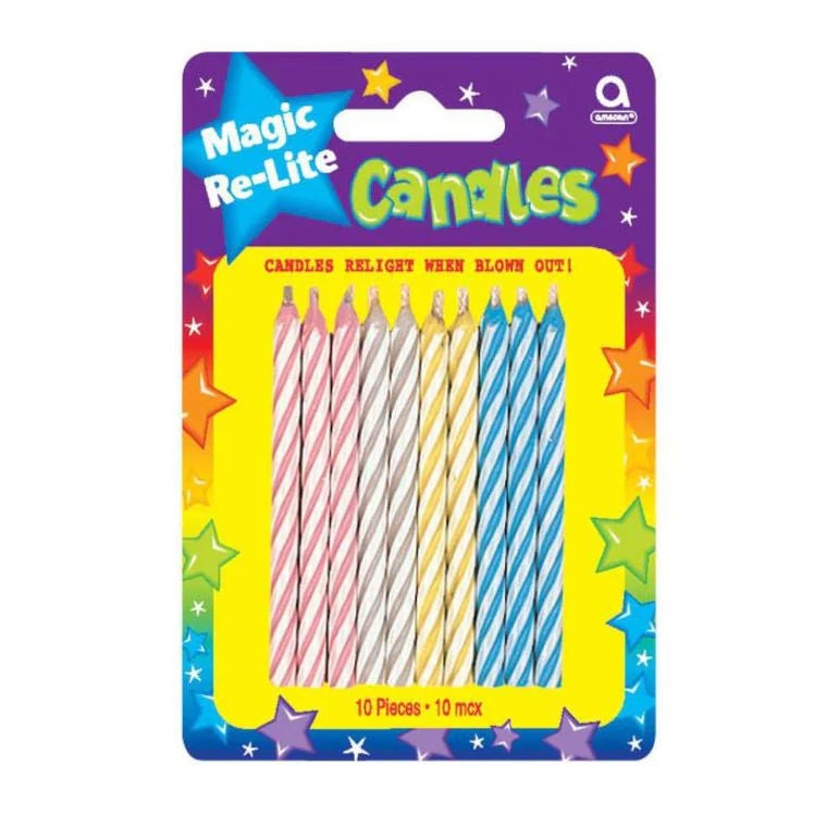 Magic Re-Light Candles 2 1/2in, 10pcs