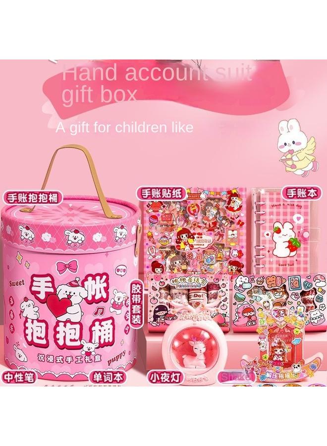 Bluejw 2024 Hand Account Holding Bucket New Cute Hand Account Suit Gift Box Hand Account Book Girl's Toy Children's Day Gift - Image 3
