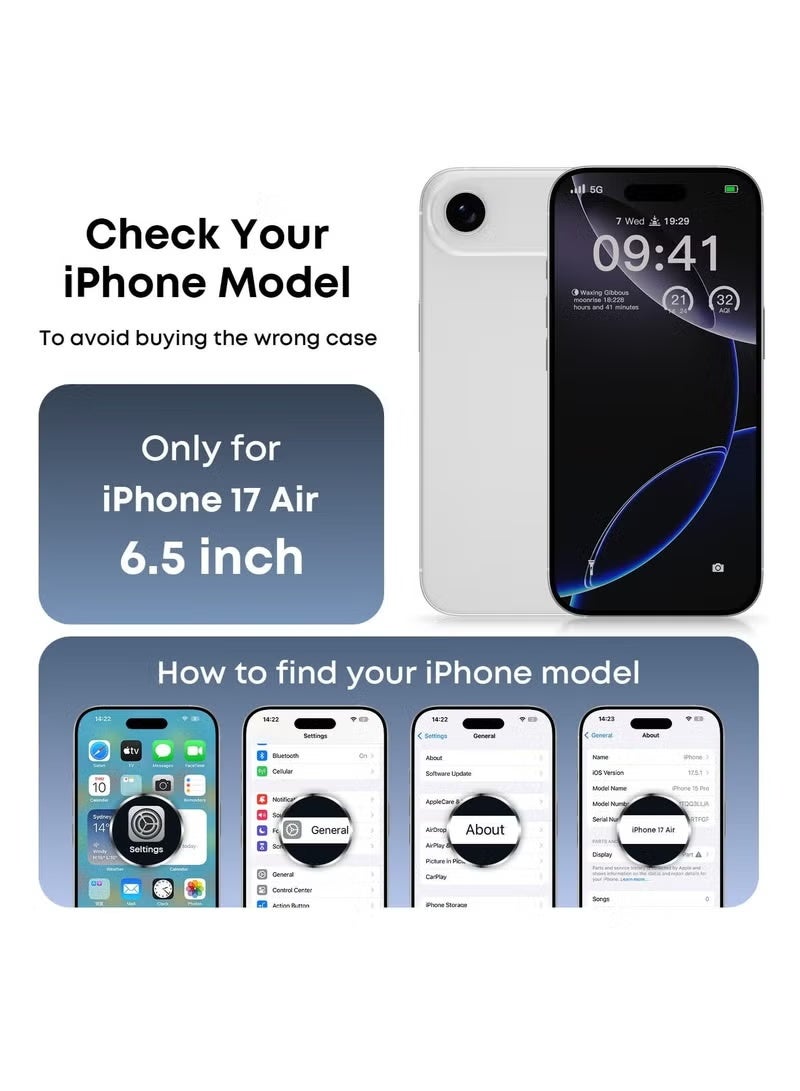 TIGER iPhone 17 Air Smooth Liquid Silicone Soft Cover with Microfiber Lining | Shockproof Protective Phone Case for iPhone 17 Air 6.5-Inch | Slim Fit Anti-Scratch Back Cover | Drop-Resistant, Anti-Fingerprint, Lightweight & Durable Silicone Case - Image 2