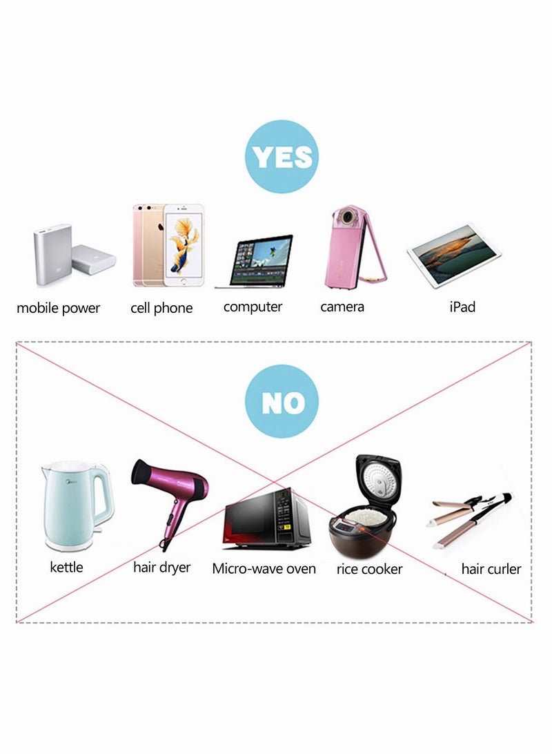 Europe to UK Travel Adapter Plug Converter US to UK Socket Adapter 2 Hole to 3 Pin 1.66A with Fuse White - Image 3