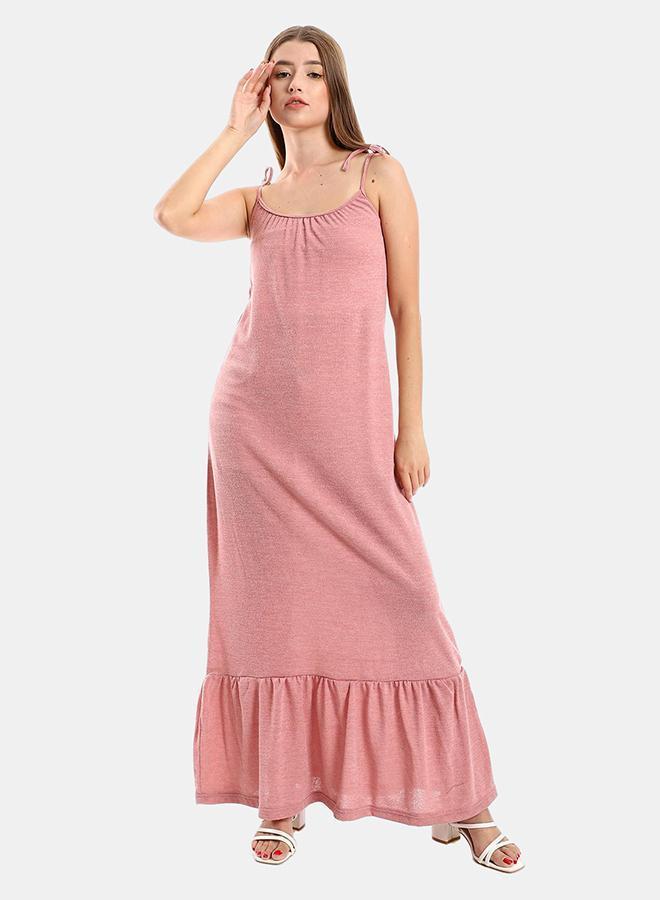 kady Jamila Women Knitted Wide Round Collar Tiered Casual Dress ,cashmere-XXL - Image 1