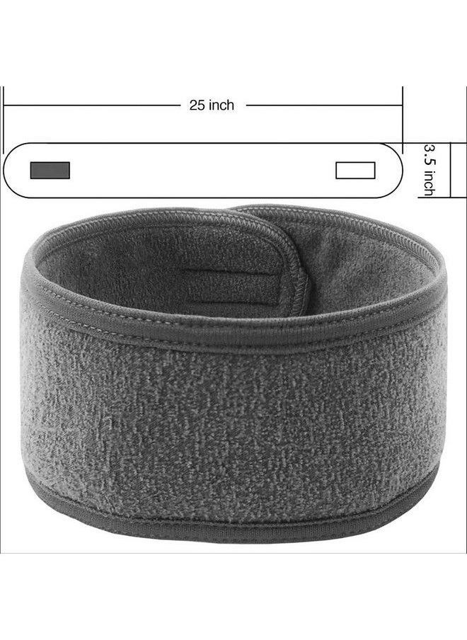 DENFANY - Spa Headband 3 Pack Ultra Soft Adjustable Face Wash Headband Terry Cloth Stretch Make Up Wrap For Face Washing Shower Facial Mask Yoga (Black + White + Gray) - Image 1