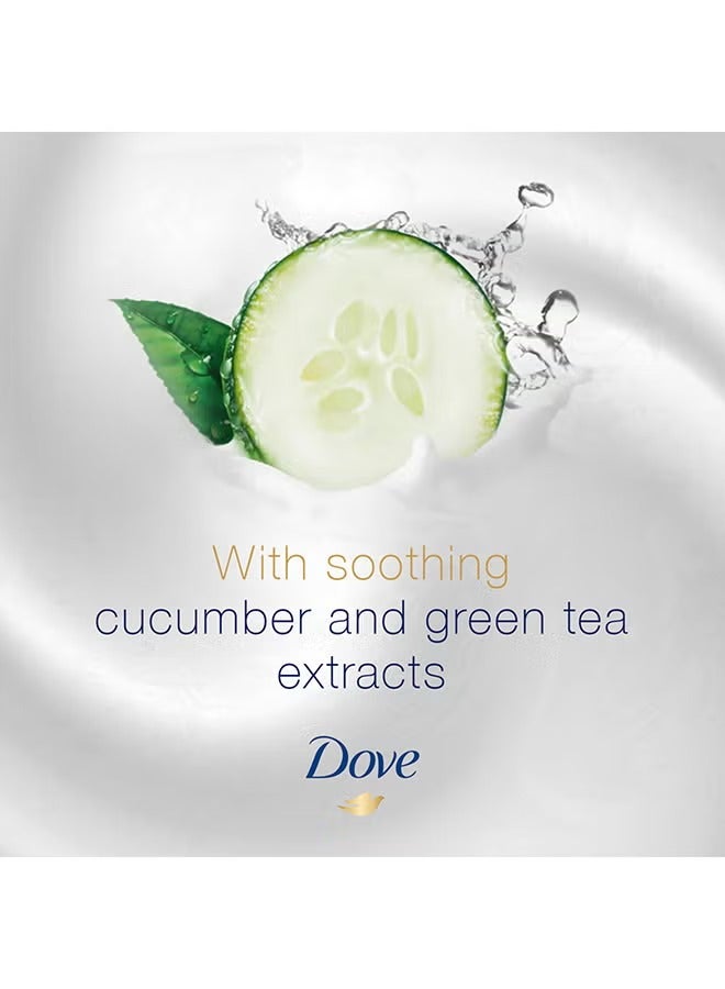 Dove Cucumber & Green Tea Shower Gel with Puff, 250ml - Image 3