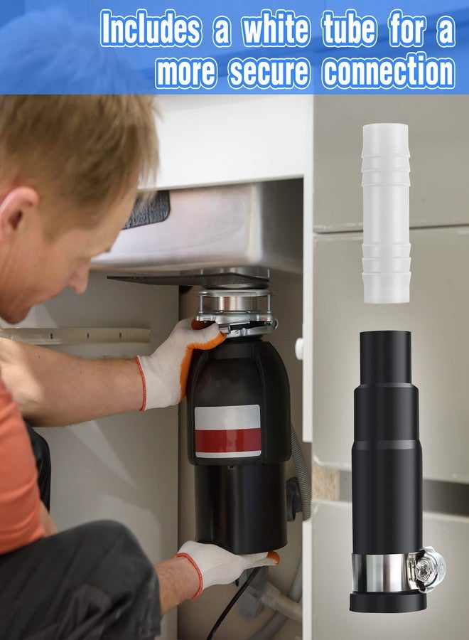 Dreyoo 1 Set Dishwasher Drain Hose Adapter Compatible with Insinkerator Garbage Disposals, Dishwasher Hose Connector Include Inlet Connector, Clamp and Spring Clamps - Image 3