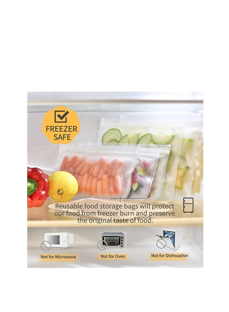 NIBEMINENT 12 Pack Reusable Storage Bags 2 Gallon 5 Sandwich Lunch Small Kids Snack for Food Extra Thick Freezer Ziplock BPA Free  - Image 2