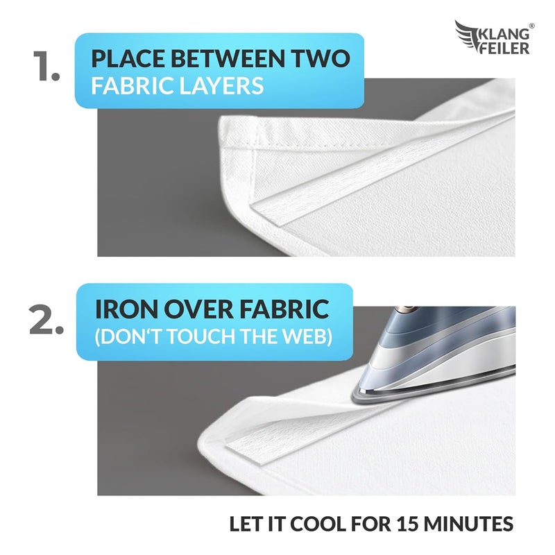 Klangfeiler ® Iron on Hemming Web - 0.75 INCH x 32 Yards - Extra Strong - Iron Required - Image 2