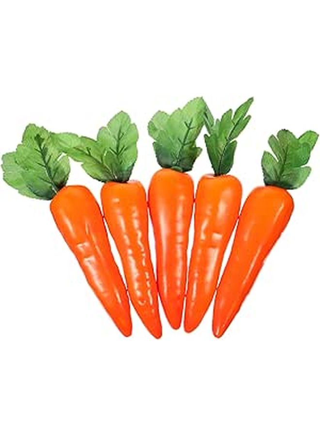 5 Pcs Mini Realistic Carrot Ornament Tabletop Carrot Decor For Home Party Kitchen Display Photography Props - Image 1