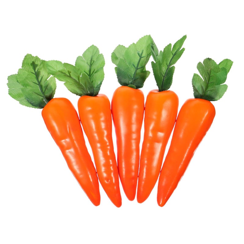 5 Pcs Mini Realistic Carrot Ornament Tabletop Carrot Decor For Home Party Kitchen Display Photography Props - Image 2