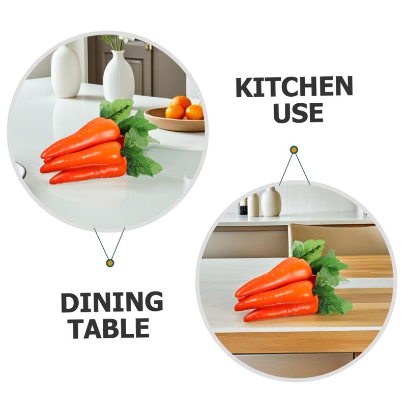 5 Pcs Mini Realistic Carrot Ornament Tabletop Carrot Decor For Home Party Kitchen Display Photography Props - Image 4