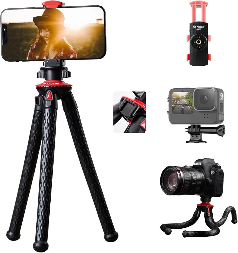 Fotopro حامل ثلاثي للآيفون حامل كاميرا مرن مع حامل كاميرا أكشن تركيب هاتف محمول محمول قابل للانحناء حامل كاميرا صغير محمول لتصوير الفيديو Vlogging ، - Image 1