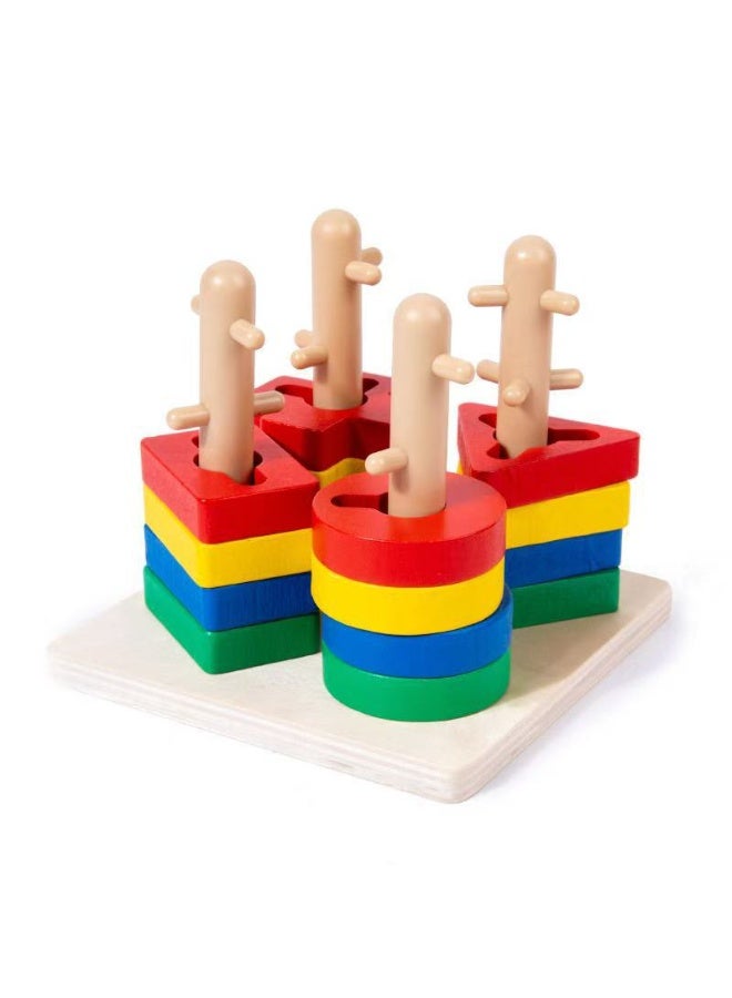 HSEAMALL Toy Set (Suitable for Boys and Girls Aged 3), 6-Piece Children's Wooden Toys, Toys for Boys Aged 3-6, Preschool Educational Puzzle Toys (Suitable for Ages 3+), Birthday Gift - Image 5