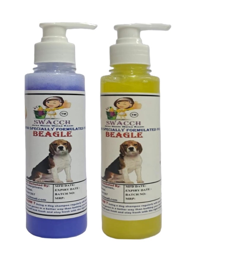 SWACCH Premium Shampoo for Beagle (200ML)(Combo Pack of 2) Lavender & Lemon - Image 1