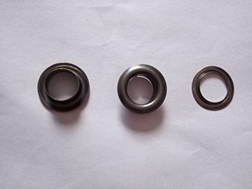 Innetoc Solid Brass Grommets Eyelets 100 Pack (3/8"(10x16.5), Gun Black) - Image 2