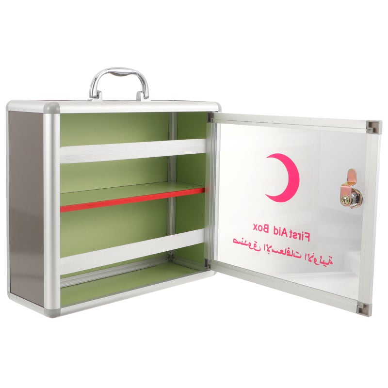🏠 صندوق دواء جداري من سبيكة الألمنيوم متين بسعة كبيرة للاستخدام المنزلي والمكتبي - Image 3