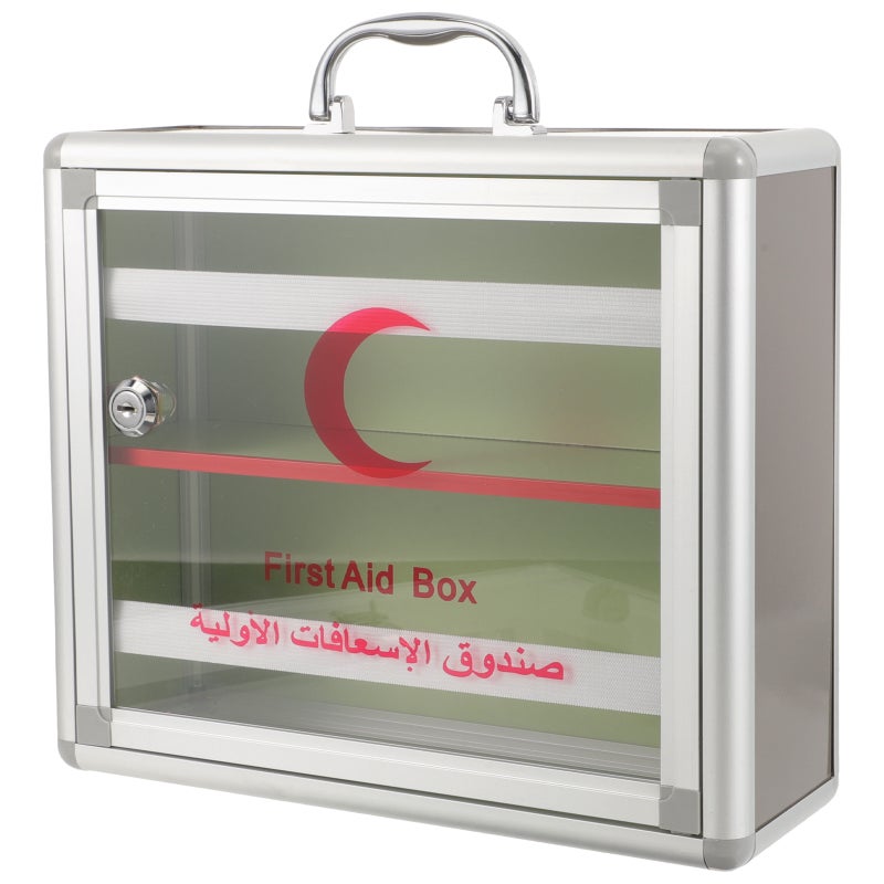 🏠 صندوق دواء جداري من سبيكة الألمنيوم متين بسعة كبيرة للاستخدام المنزلي والمكتبي - Image 4