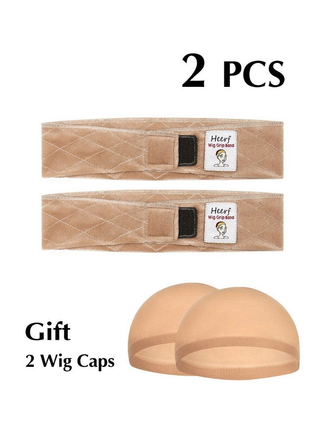 Heerf Adjustable Velvet Wig Grip Comfort Band Wig Liner Headband Headband Holder For Wigs For Men Women 2 Pack - Image 3