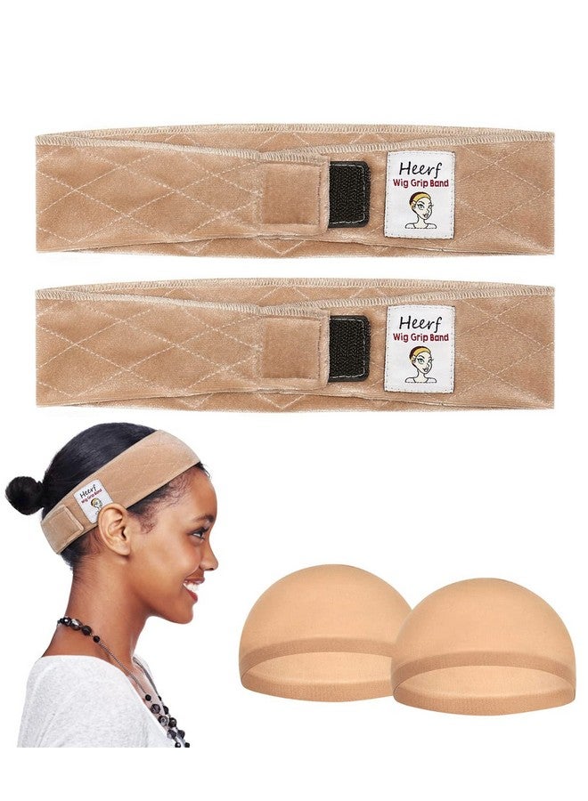 Heerf Adjustable Velvet Wig Grip Comfort Band Wig Liner Headband Headband Holder For Wigs For Men Women 2 Pack - Image 2