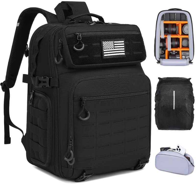 HAMBOLY Professional Camera Bag Backpack, Large Waterproof Photography Bag for Camera with Tripod Holder/Laptop Compartment - Image 1