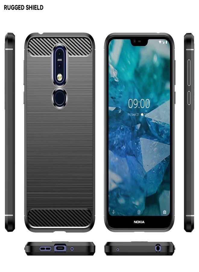 Sidande Case for Nokia 7.1 Case, Nokia 7.1 TA-1085 Case, Ultra Slim Phone Cover with Shock-Absorption Carbon Fiber TPU Rubber Protective Cases for Nokia 7.1 Black - Image 5