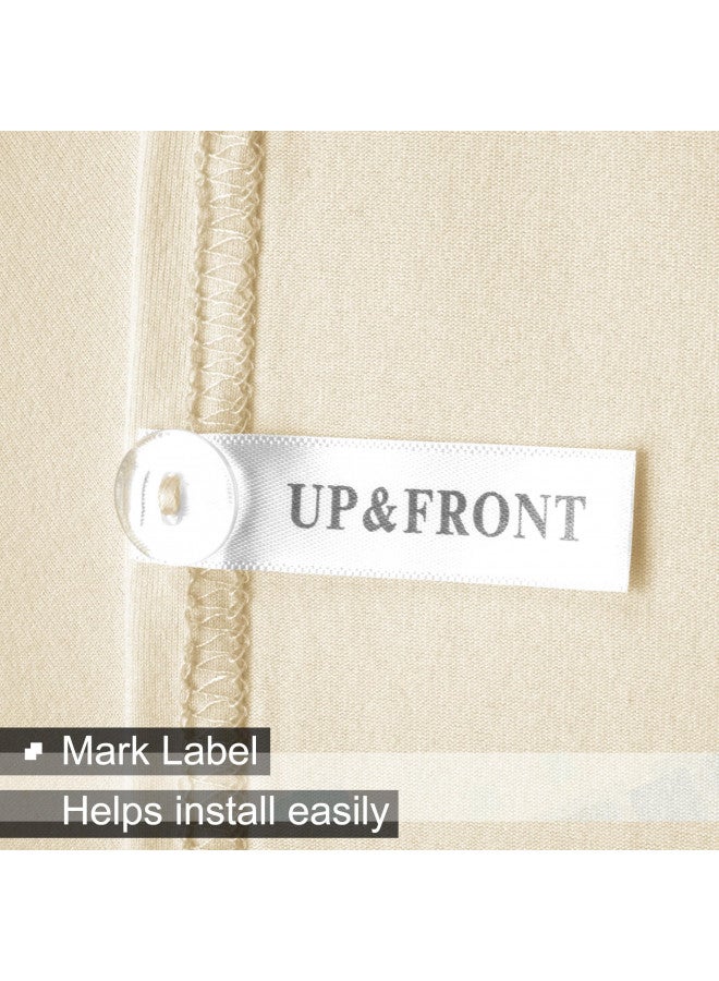 ALYVIA SPRING Box Spring Cover King Size - Jersey Knit & Stretchy Wrap Around 4 Sides Bed Skirt for Hotel & Home - King/Cal King, Beige  - Image 3