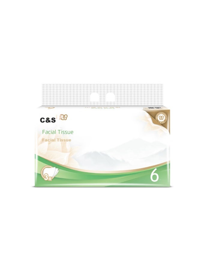CS C&s 3-ply Facial Tissue 100 Sheets X 24 Packs S Size Bulk Box For Hotel Restaurant Commercial Use Napkins - Image 2