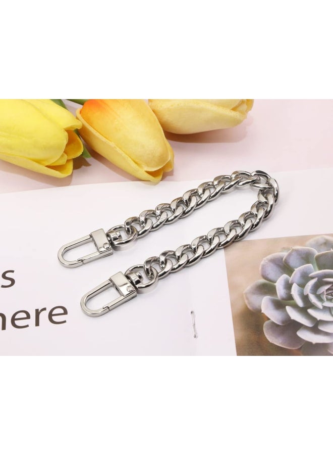 Bag Strap Extender 2Pcs 7.9 Inch Short Purse Chain Strap Replacement for Shoulder Cross Body Bag Handbag Crafts (20 cm, Silver), Silver, 20 cm  - Image 5