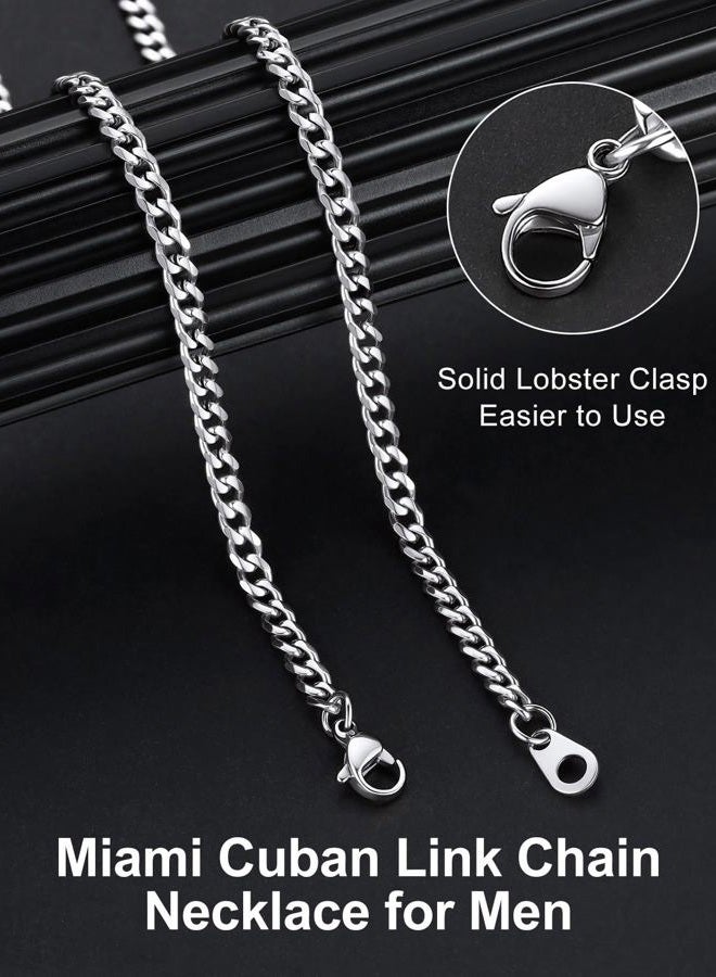 Suplight Stainless Steel Cuban Link Chain for Men,Black /18K Gold Plated Miami Curb Cuban Chains Necklace, 3mm/6mm/9mm/12mm Hip Hop Mens Jewelry, 14-30 Inch Jewelry, Send Gift Box, 22 inches, Gold - Image 4