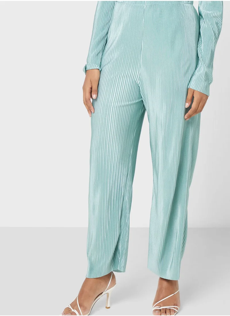 Khizana Pleat Detail Top And Pant Set