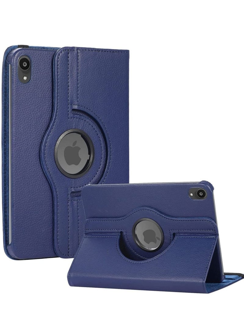 حافظة دوارة لجهاز iPad Mini 6 (الجيل السادس 8.3 بوصة) - قاعدة دوارة بزاوية 360 درجة، غطاء خلفي واقي، ميزة الاستيقاظ/النوم التلقائي لجهاز iPad Mini 6 موديل 2021 (أزرق) - Image 2