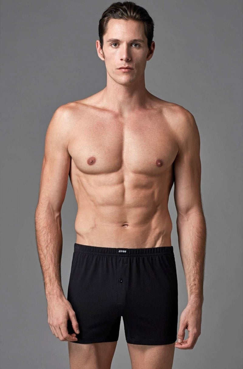 Eros 6 Pieces 100% Cotton Single Button Combed Cotton Men's Boxer  - Image 1