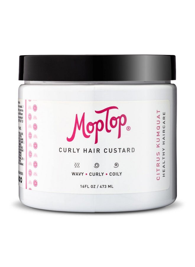 MopTop - Curly Hair Custard Gel For Fine Thick Wavy Curly & Kinkycoily Natural Hair Anti Frizz Curl Moisturizer Definer & Lightweight Curl Activator W/Aloe Great For Dry Hair 16 Oz. - Image 1