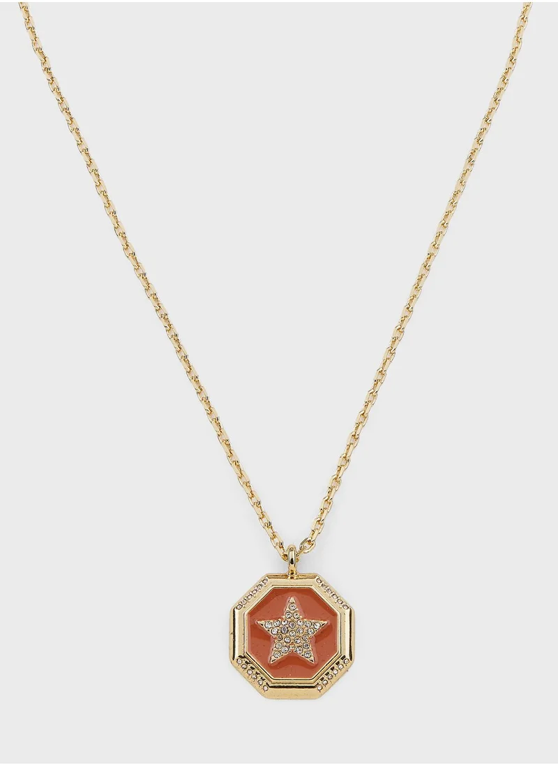 Khizana Rhinestone Star Pendant Necklace