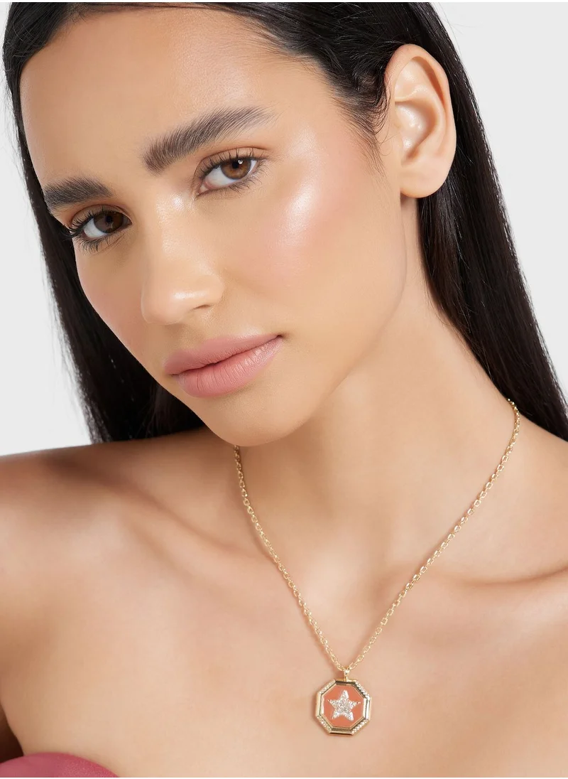 Khizana Rhinestone Star Pendant Necklace