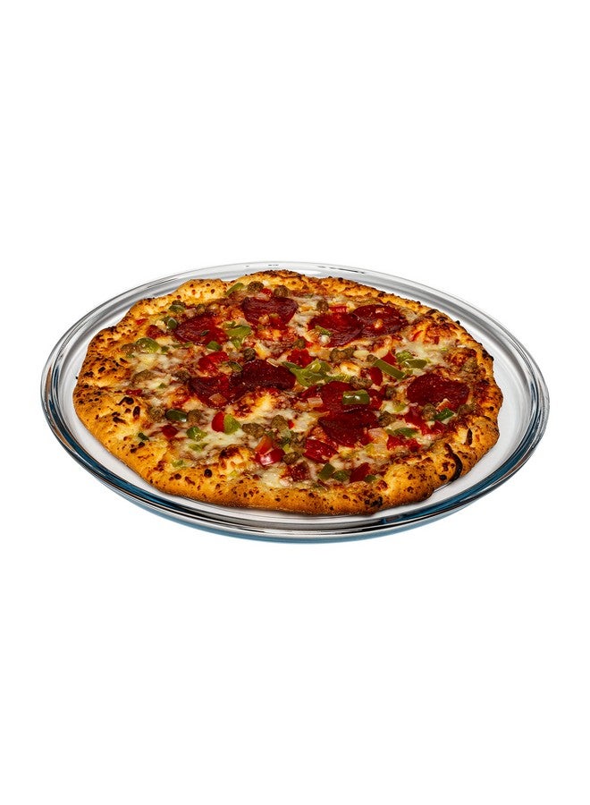 SIMAX Glass Pizza Pan for Oven, 12.5 Inch Borosilicate Glass Pizza Tray for Oven, Pizza Pans, Pizza Plates, Pizza Tray Oven Pan, Round Pizza Pans Baking Sheet, Non Stick Pizza Pan - Image 1