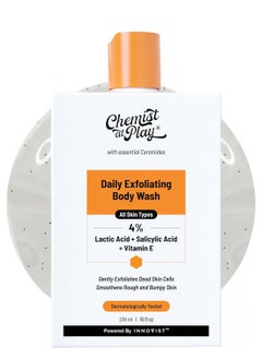 Chemist at Play Chemist at Play Exfoliating Body Wash with Ceramides | 2% Lactic Acid + 2% Zemea + 0.5% Vitamin E | For rough, bumpy skin. Gently exfoliates and makes the skin smooth | 236 ml  - Image 1
