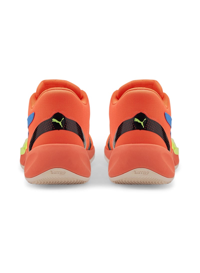 PUMA Rise NITRO Mens Orange Basketball Shoes - Image 4