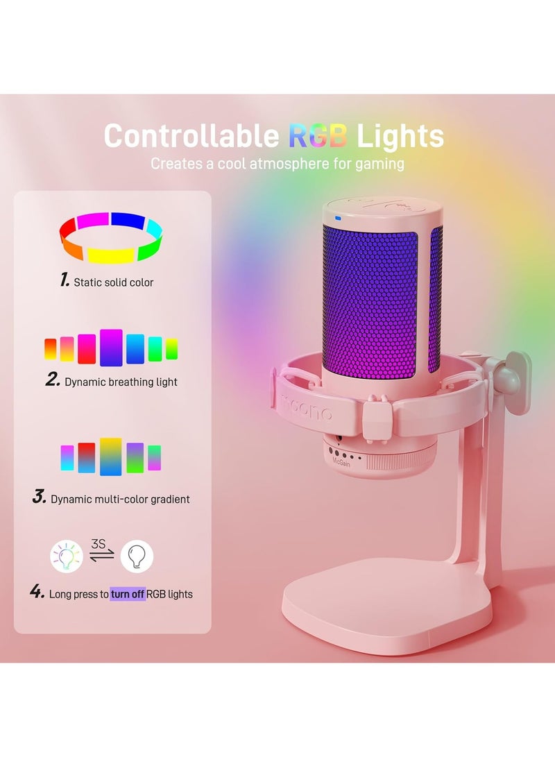 ماونو DGM20 GamerWave Condenser USB Gaming RGB Microphone - Image 3