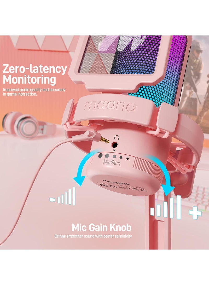 ماونو DGM20 GamerWave Condenser USB Gaming RGB Microphone - Image 4