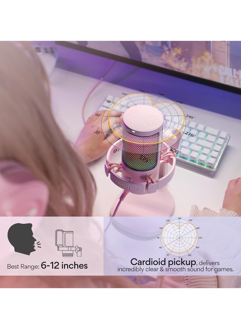 ماونو DGM20 GamerWave Condenser USB Gaming RGB Microphone - Image 5