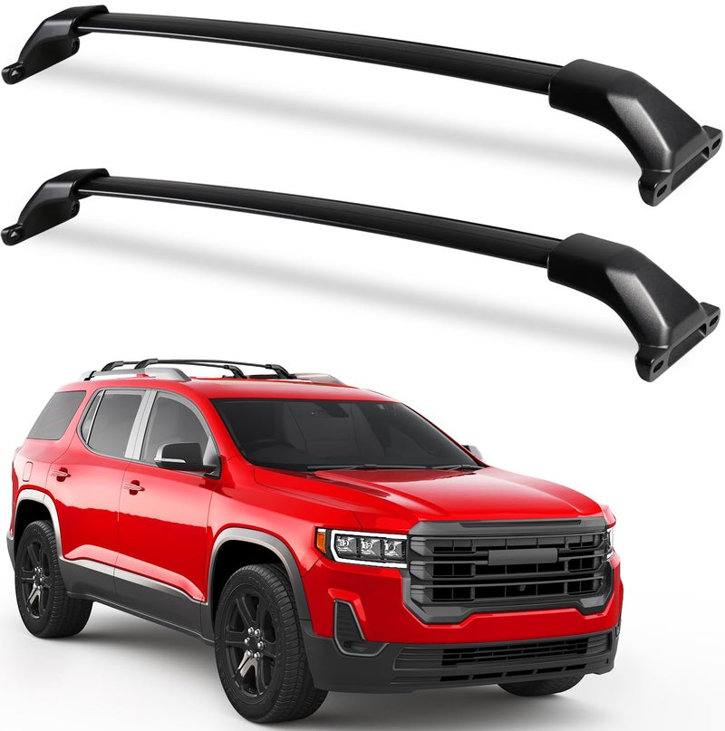 Heavy Duty 260lbs Cross Bars Roof Racks Compatible with GMC Acadia 2017 2018 2019 2020 2021 2022 2023 Aluminum Roof Rails Crossbars Luggage Cargo Carrier Rooftop Car SUV Accessories