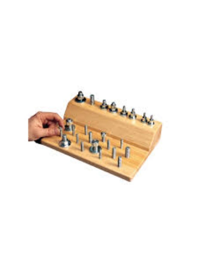 Two-Tier Horizontal Bolt Board Fine Motor Skills Training Board Wooden Occupational Therapy Activity Board for Hand Dexterity Rehabilitation