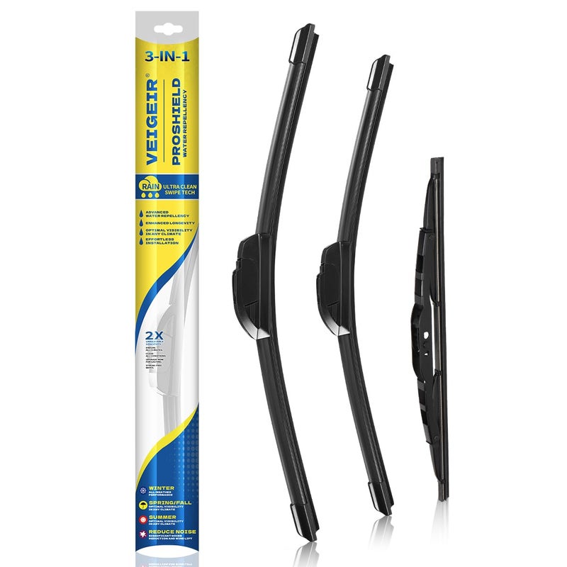 3 Pack Windshield Wiper Blades Compatible with Chevy Chevrolet Blazer 2019 2020 2021 Original Factory Quality Front Rear Wipers Blade Set for My Car  24 18 12