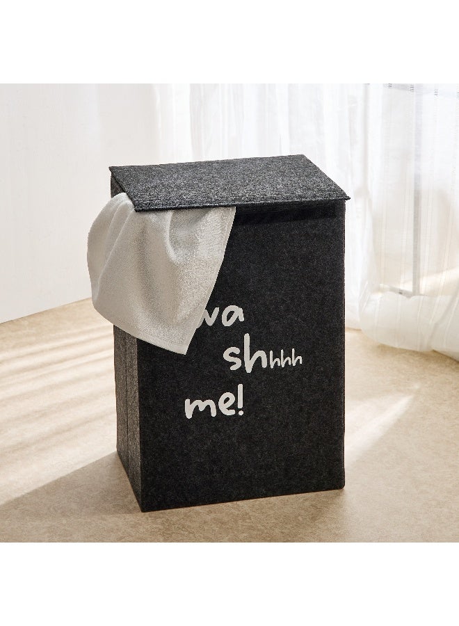 Home Box Soho Foldable Felt Laundry Hamper with Lid - Image 1