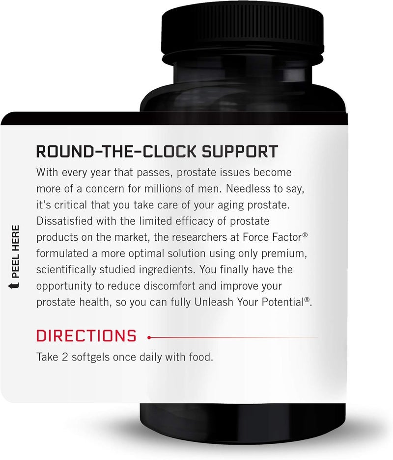 Force Factor مكمل فورس فاكتور لصحة البروستاتا من ساو بالميتتو وبيتا سيتوستيرول للرجال دعم صحة البروستاتا دعم الحجم تخفيف البول السيطرة على المثانة تقليل التبول الليلي عبوة 60 حبة حزمة من 2 - Image 3