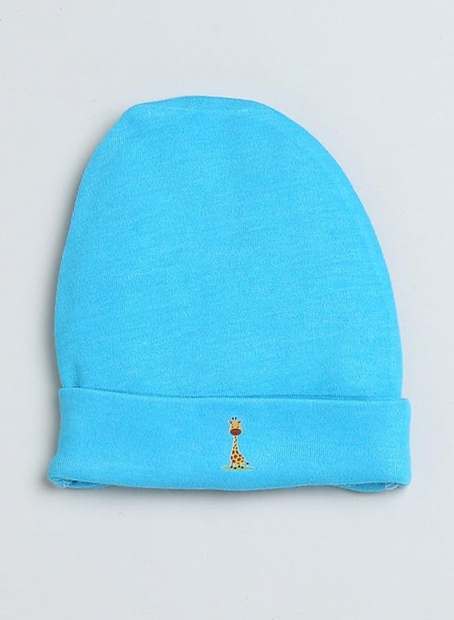 BUMZEE طقم قبعة وقفازات وجوارب قطنية زرقاء للأولاد من بامزي، مناسب للأعمار من 0 إلى 3 أشهر (Peb9483) - Image 2