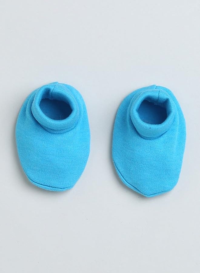 BUMZEE طقم قبعة وقفازات وجوارب قطنية زرقاء للأولاد من بامزي، مناسب للأعمار من 0 إلى 3 أشهر (Peb9483) - Image 3